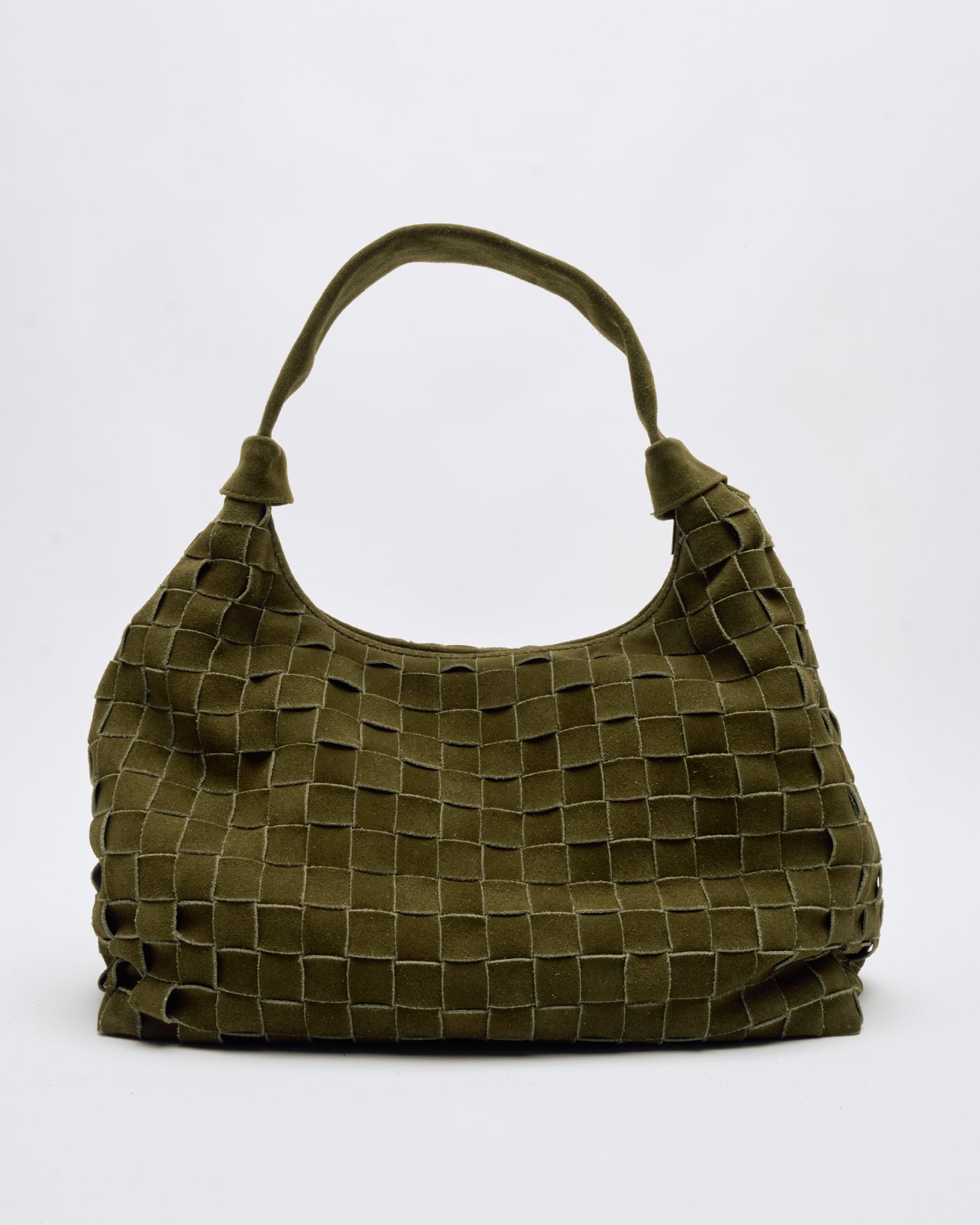 Núnoo Big Dandy Braided Suede Dark Olive w. Gold Large