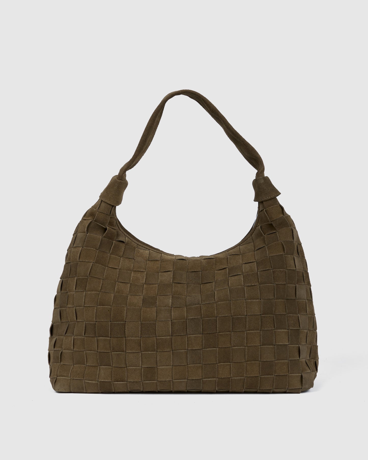 Núnoo Big Dandy Braided Suede Dusty Olive Large Olive