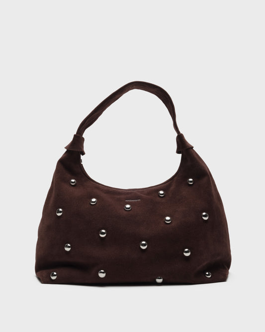 Núnoo Big Dandy Rivet Suede Chocolate Large Chocolate