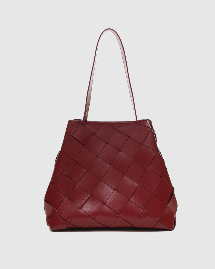 Núnoo Chiara Braided Florence Maroon w. Gold Large Maroon