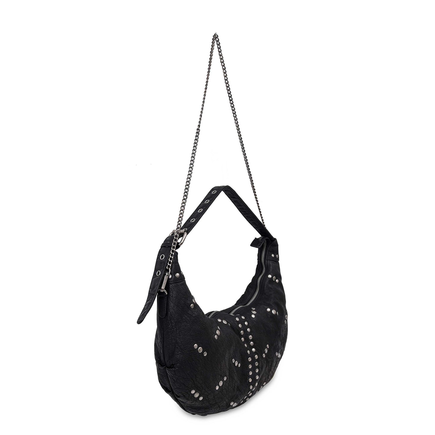 Núnoo Dagmar Rivet Washed Black Shoulder bags Black