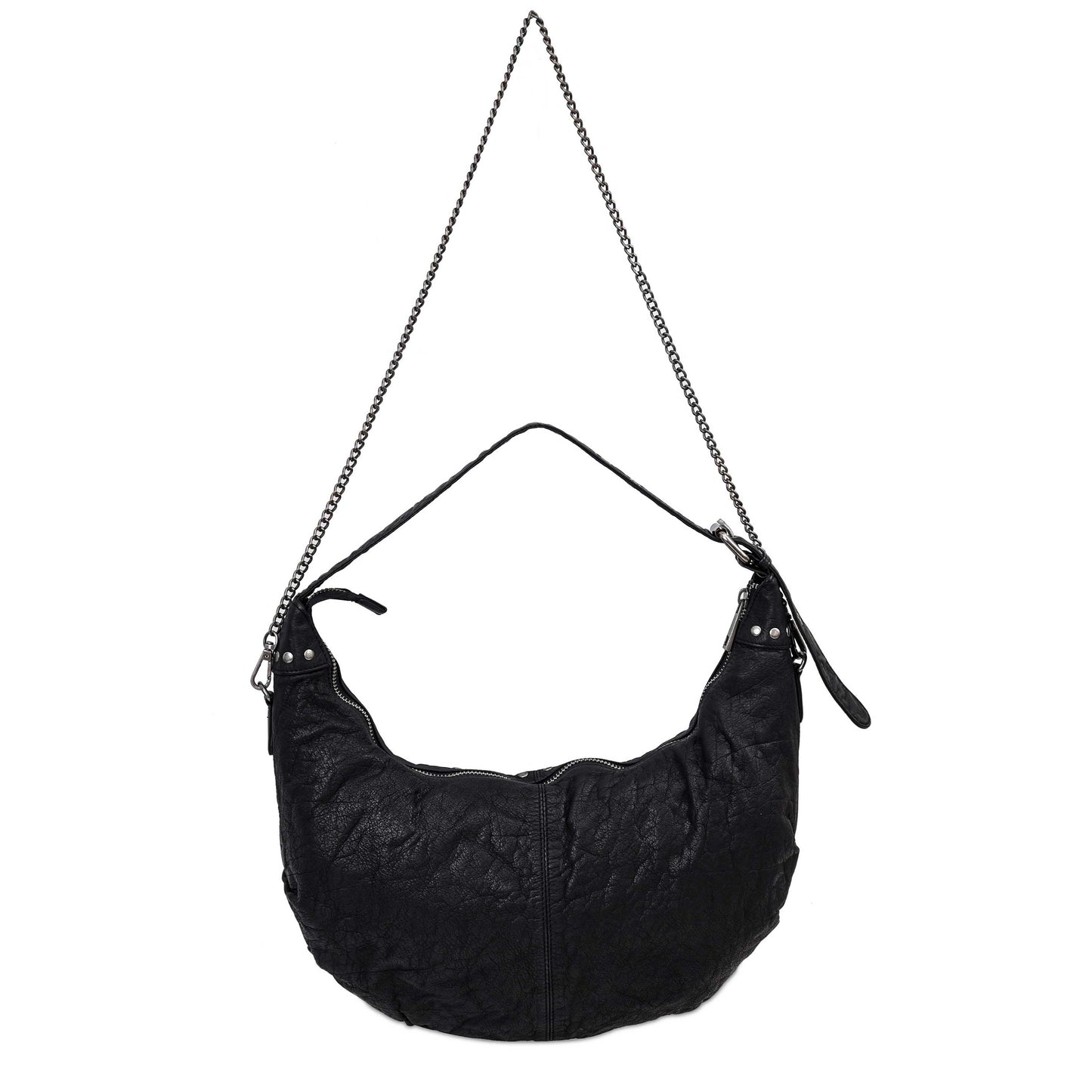 Núnoo Dagmar Rivet Washed Black Shoulder bags Black