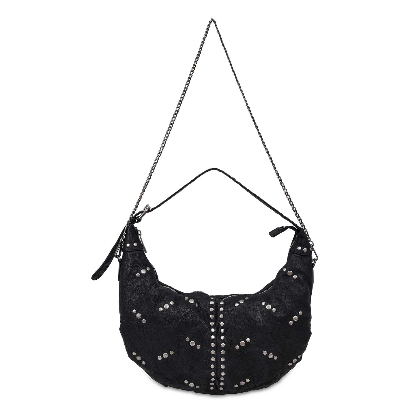 Núnoo Dagmar Rivet Washed Black Shoulder bags Black