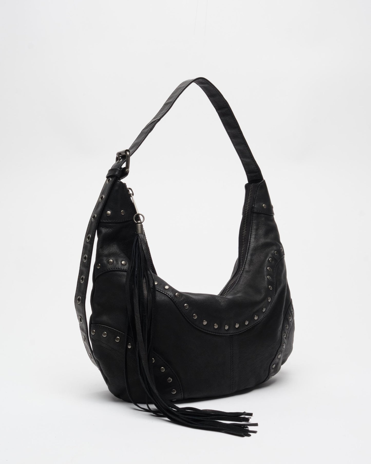 Núnoo Dagmar Rivet Washed Black w. Antique Silver Medium Black