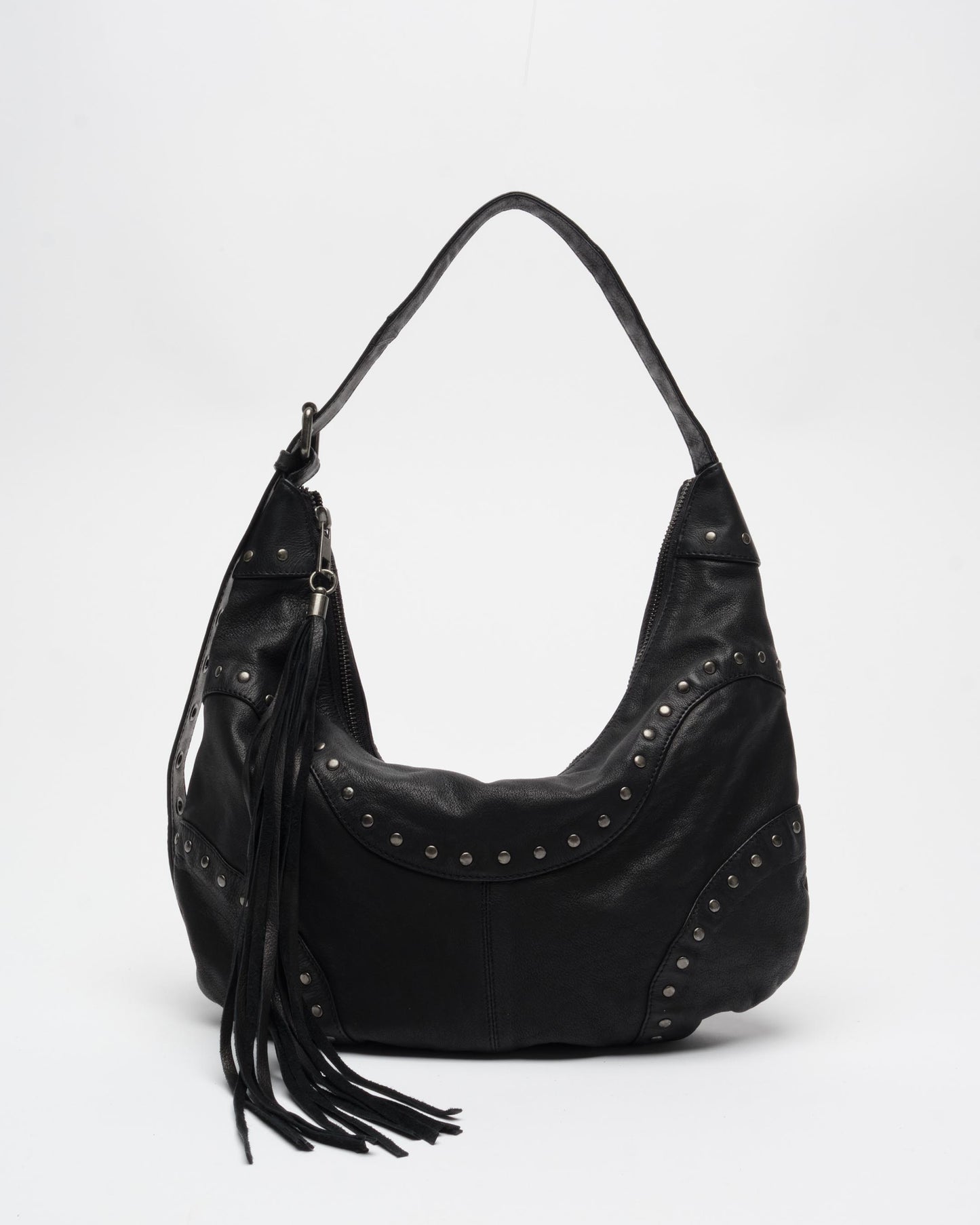 Núnoo Dagmar Rivet Washed Black w. Antique Silver Medium Black