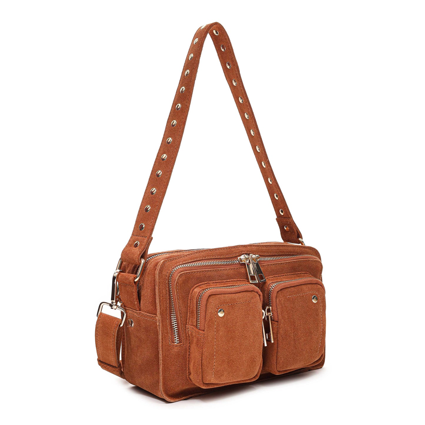 Núnoo Ellie Suede Toffee w. Gold Medium Toffee