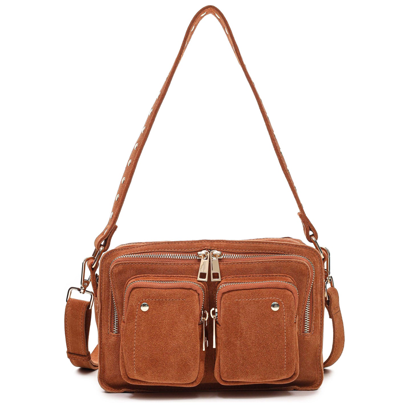Núnoo Ellie Suede Toffee w. Gold Medium Toffee