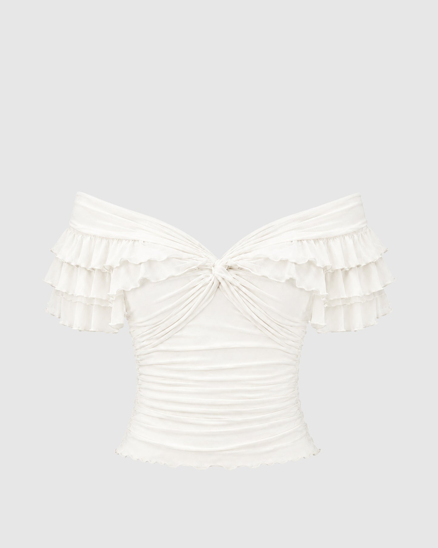 Núnoo Éloise Ruffle Top - Berg Larsen x Núnoo Berg Larsen Ivory