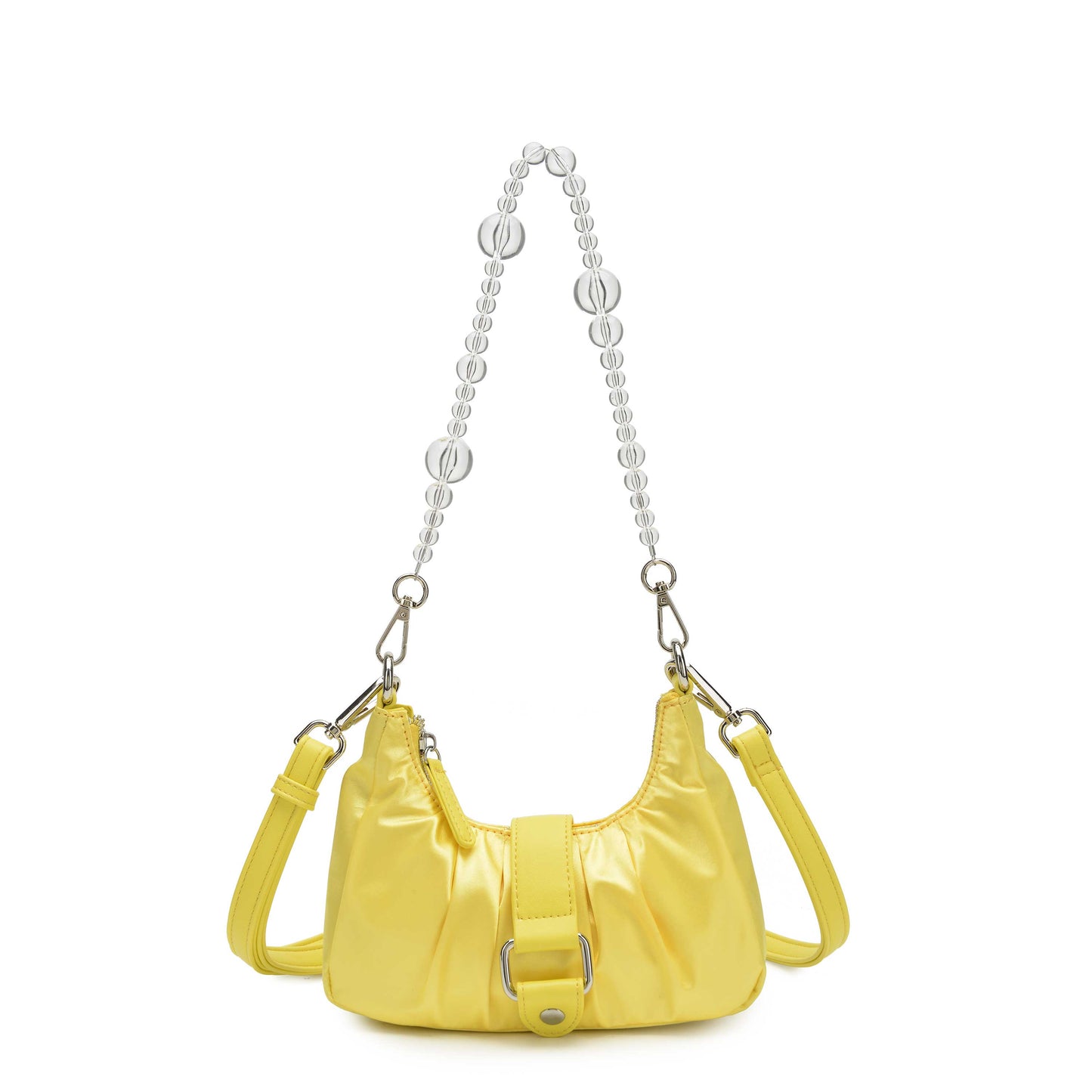 Núnoo Flora Satin Yellow Shoulder bags