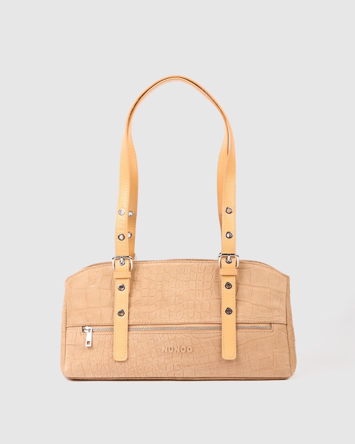 Núnoo Hazel Scale Suede Cream Medium Cream