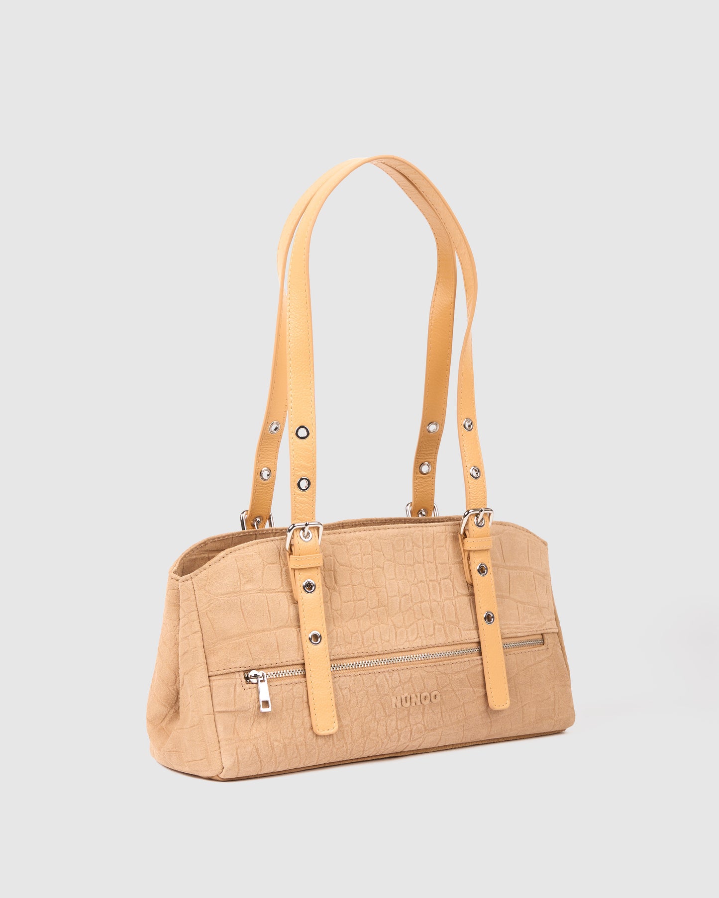 Núnoo Hazel Scale Suede Cream Medium Cream