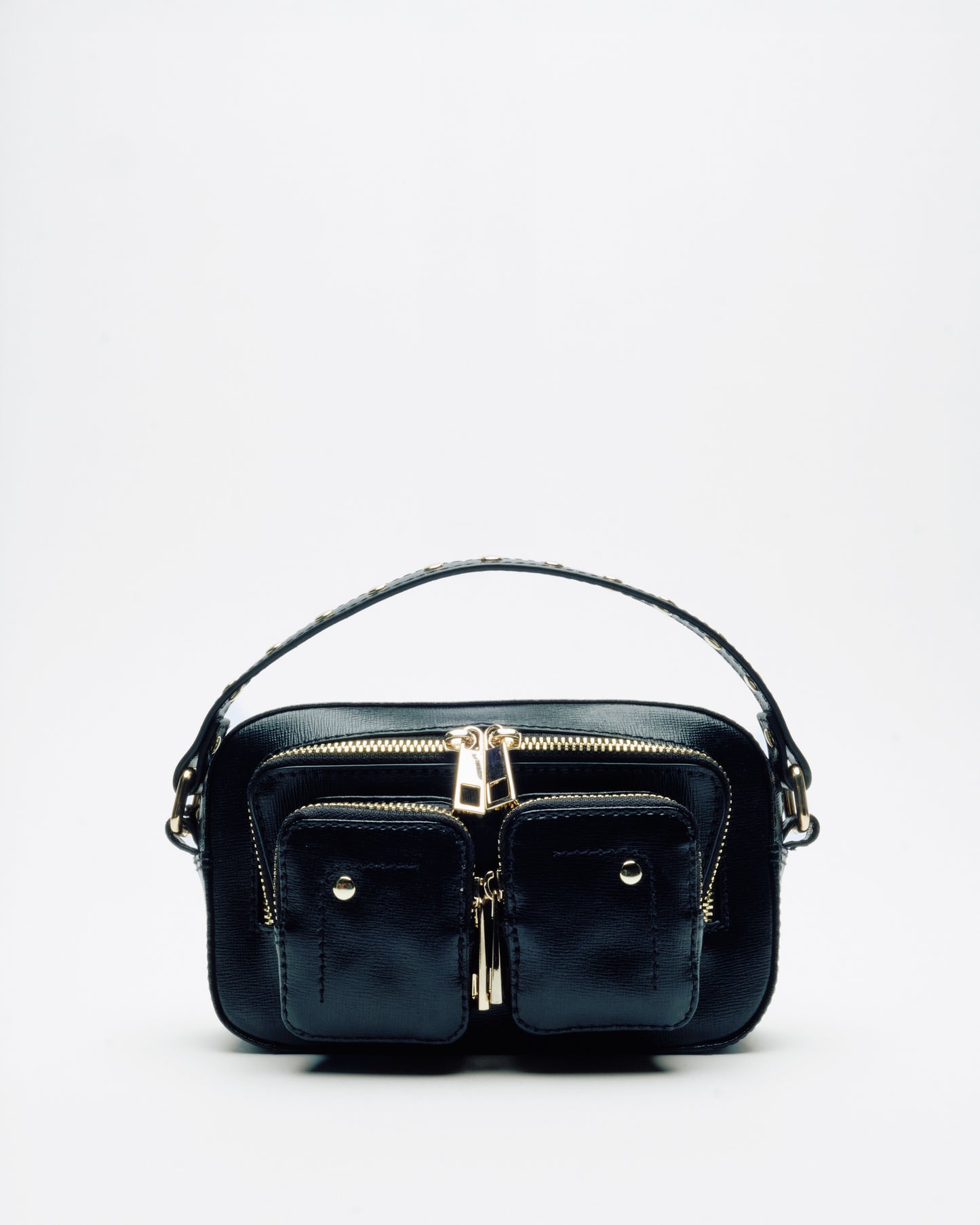 Núnoo Helena Florence Black w. Gold Small bag Black