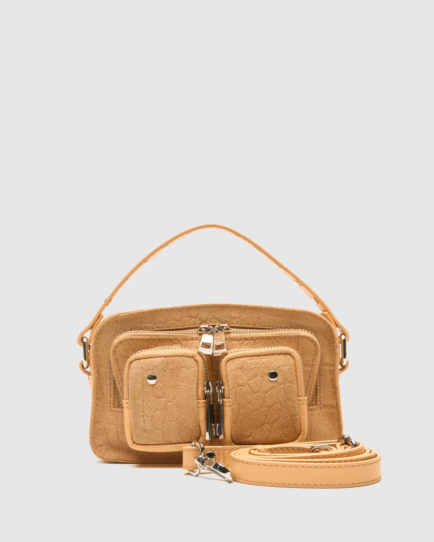 Núnoo Helena Scale Suede Cream Small bag Cream