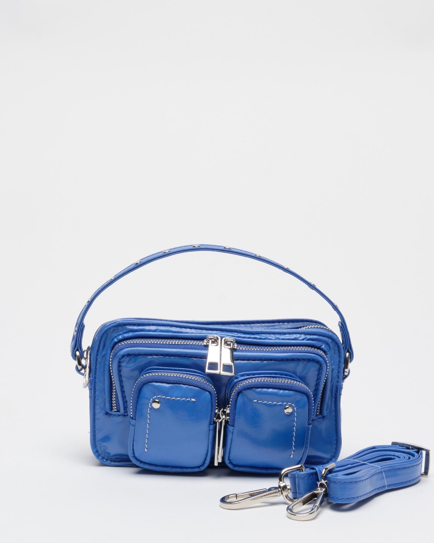 Núnoo Helena Shiny Blue Small bag Blue