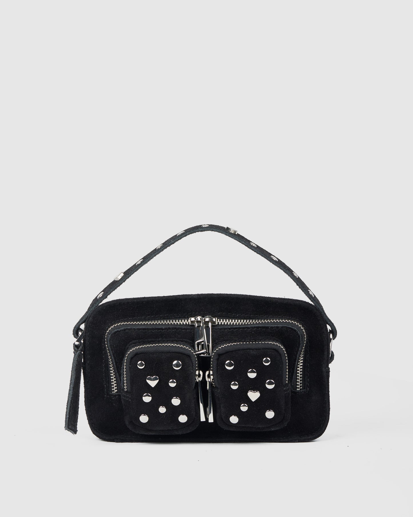 Núnoo Helena Sweetheart Suede Black Small bag Black