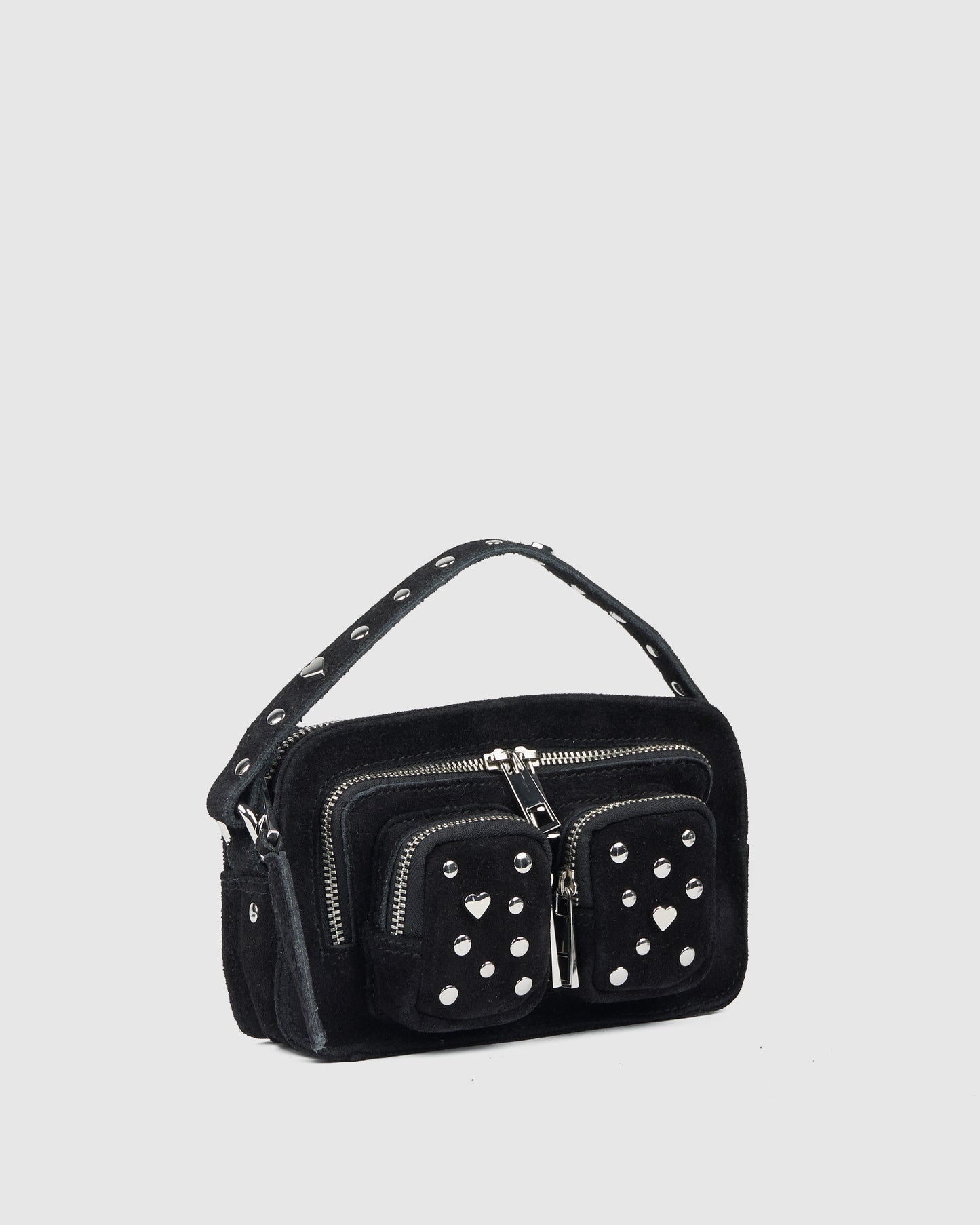 Núnoo Helena Sweetheart Suede Black Small bag Black