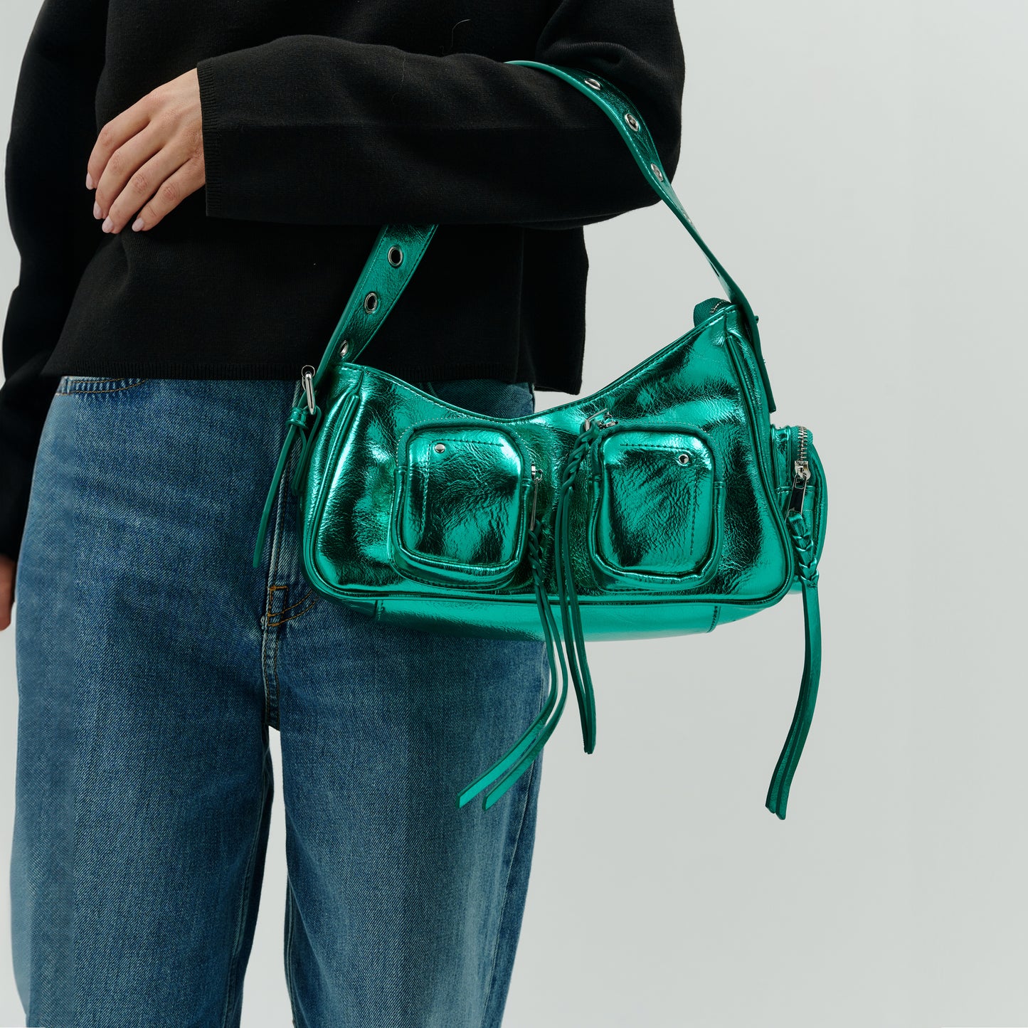 Núnoo Jennifer Pocket Recycled Cool Green Shoulder bags Green
