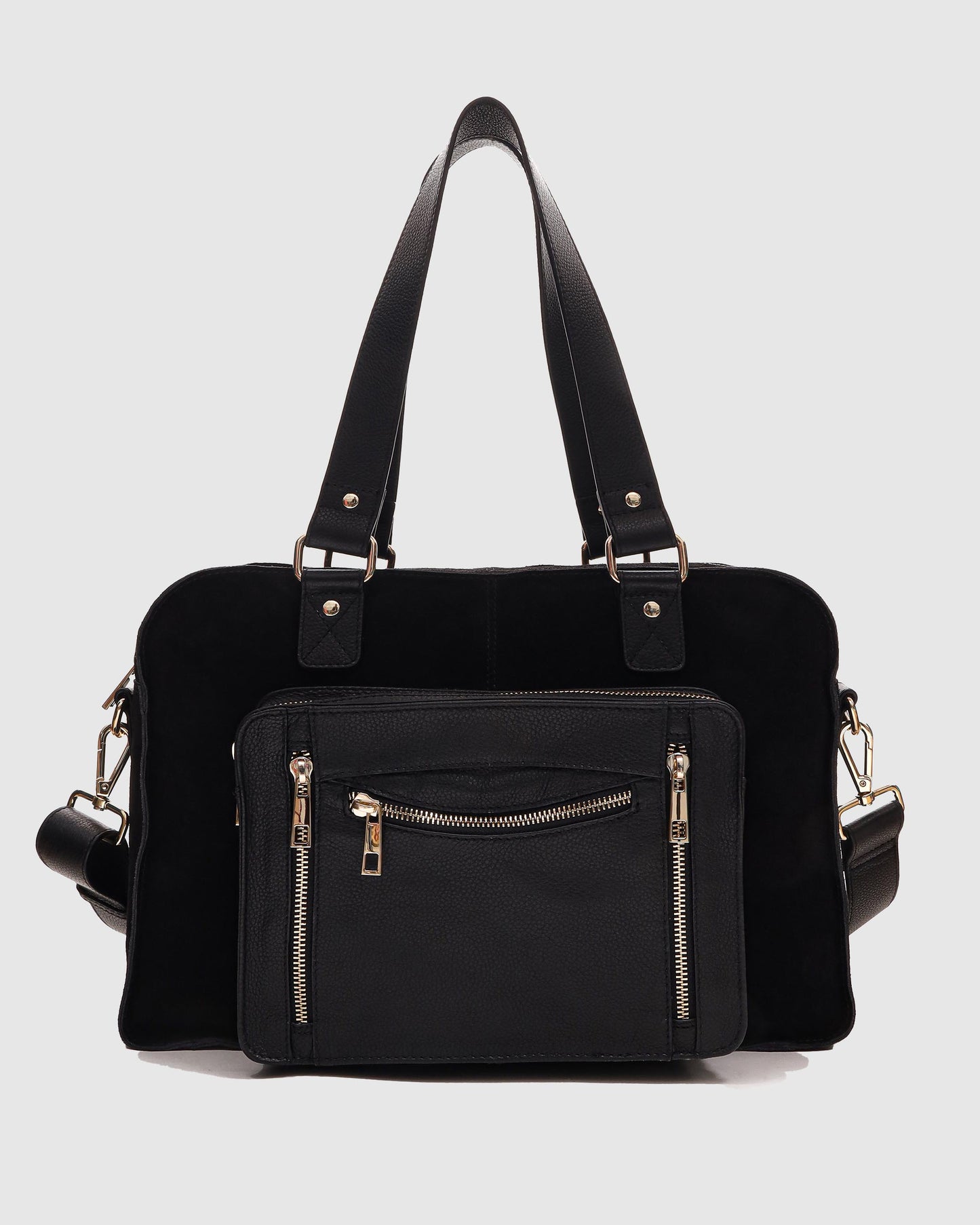 Núnoo Mille Suede Dark Olive w. Gold Maxi Black