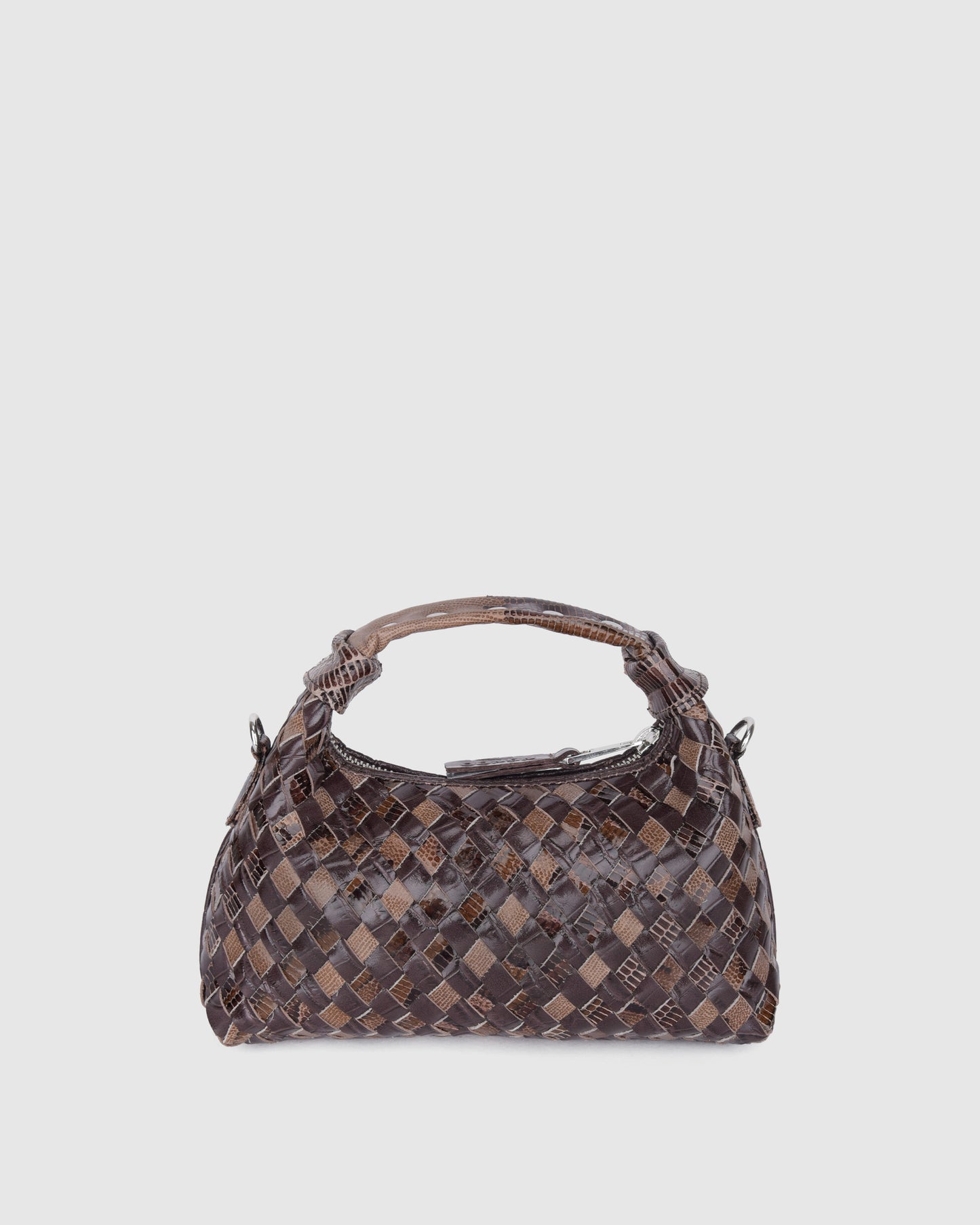 Núnoo Mini Dandy Braided Viper Brown Small bag Brown