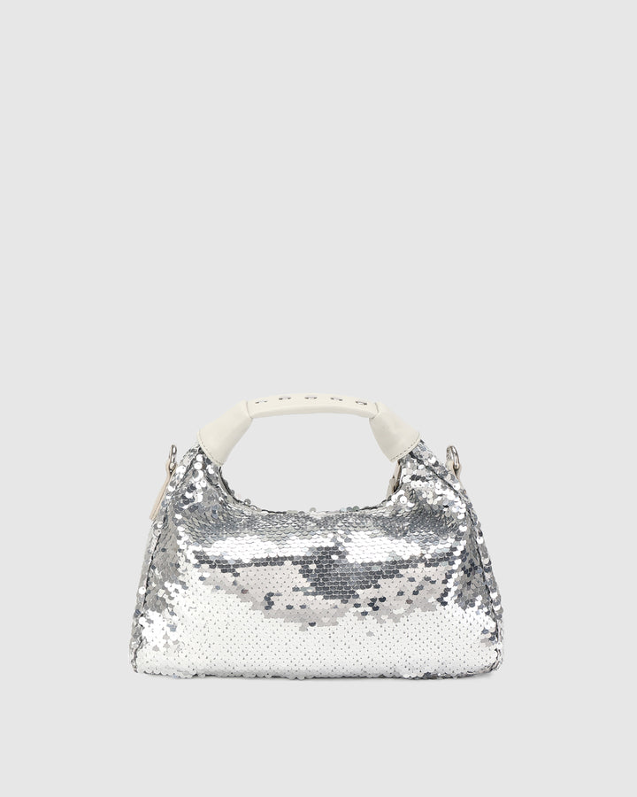 Núnoo Mini Dandy Sequins Silver Small bag Silver
