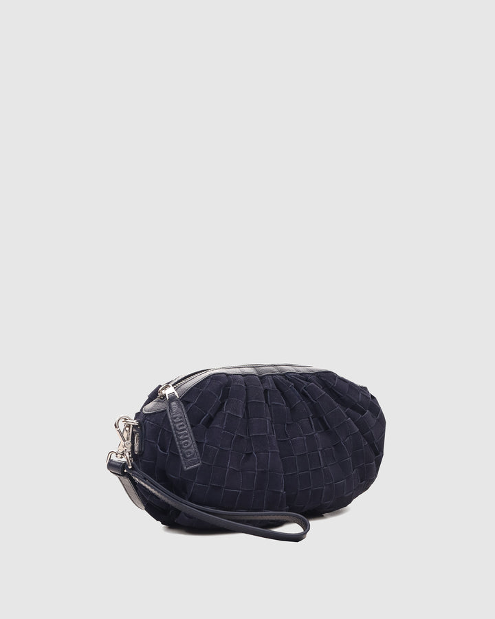 Núnoo Myra Braided Suede Midnight Blue Small bag Midnight Blue