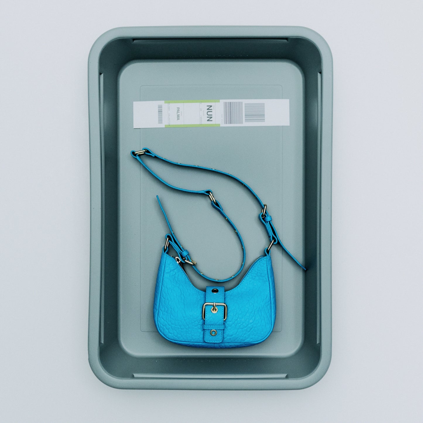 Núnoo Palma Buckle New Zealand Bright Blue w. Gold Small bag Bright Blue