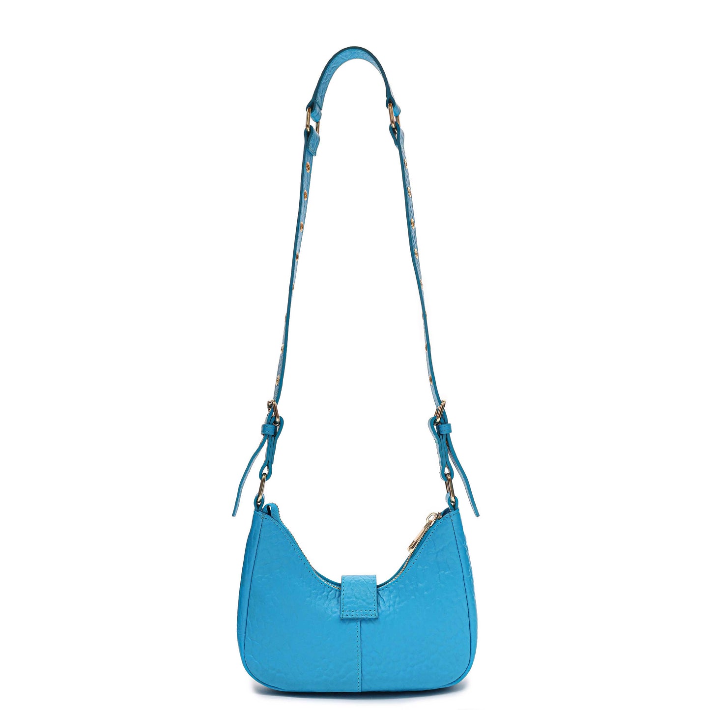 Núnoo Palma Buckle New Zealand Bright Blue w. Gold Small bag Bright Blue
