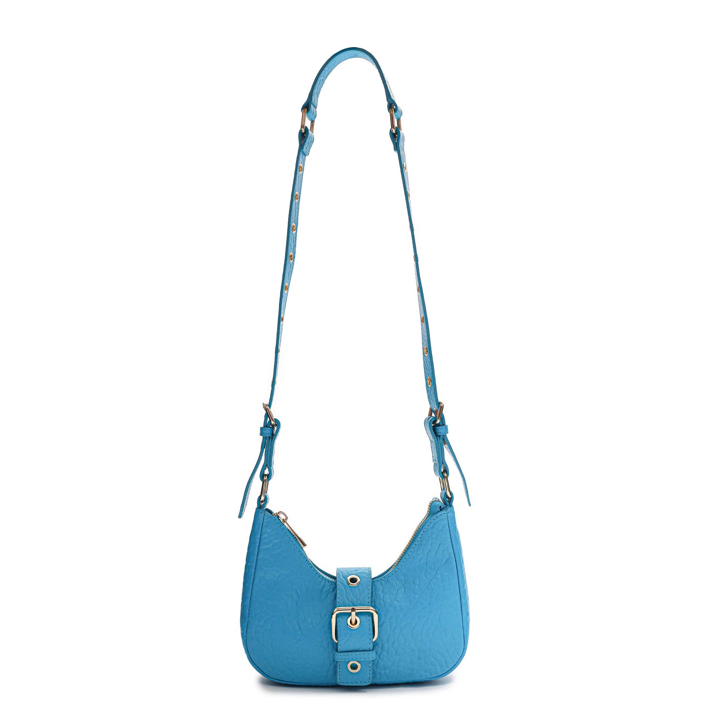 Núnoo Palma Buckle New Zealand Bright Blue w. Gold Small bag Bright Blue