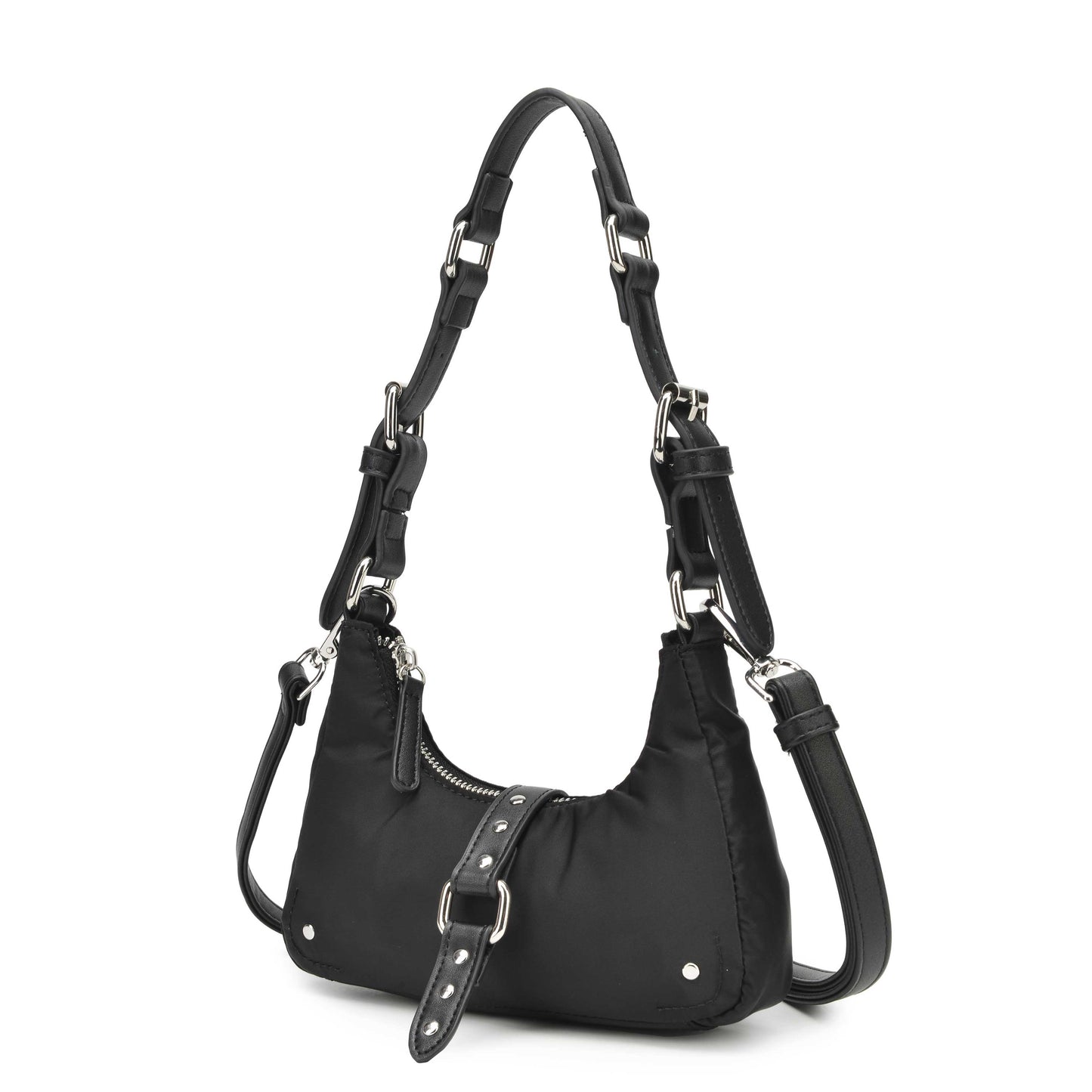 Núnoo Palma recycled nylon black Small bag Black