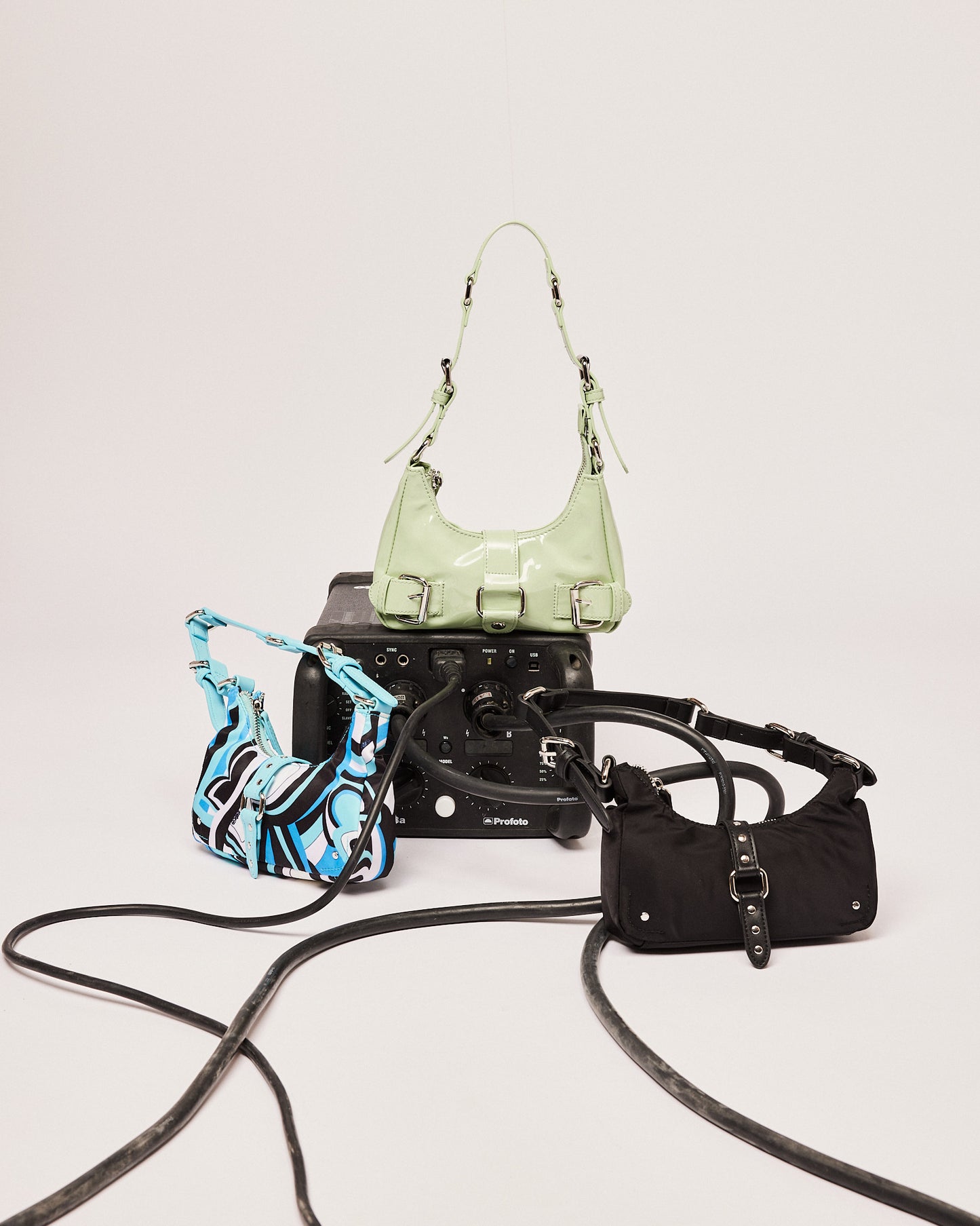 Núnoo Palma recycled nylon black Small bag Black