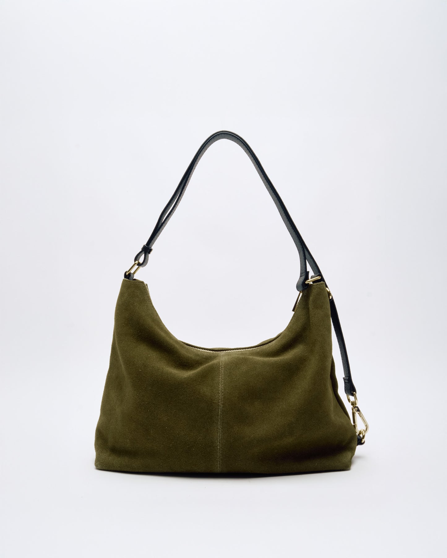 Núnoo Rio Suede Dark Olive w. Gold Large Dark Olive