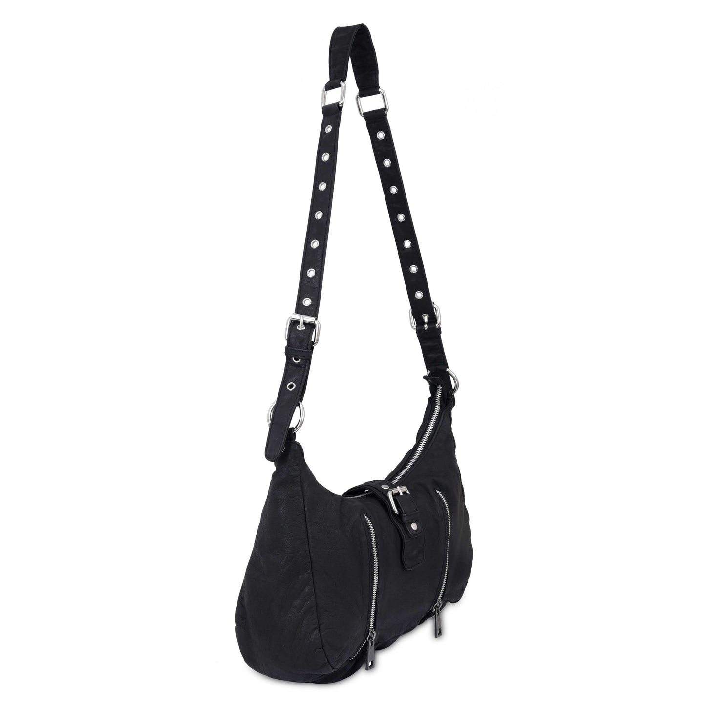 Núnoo Saga Washed Black Shoulder bags Black