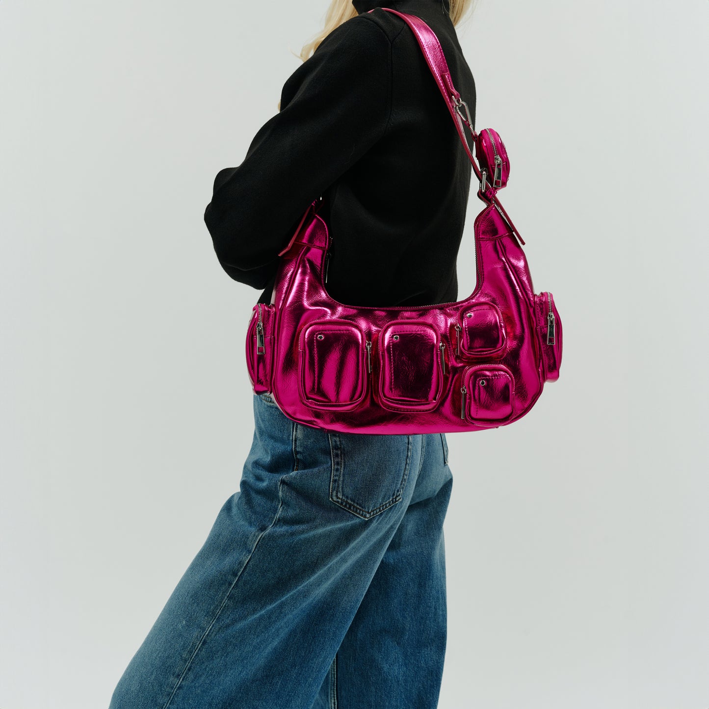 Núnoo Sally Pocket Recycled Cool Pink Shoulder bags Pink