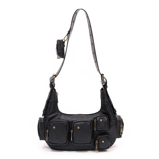 Núnoo Sally Small Pocket Sheep Black w. gold Medium Black