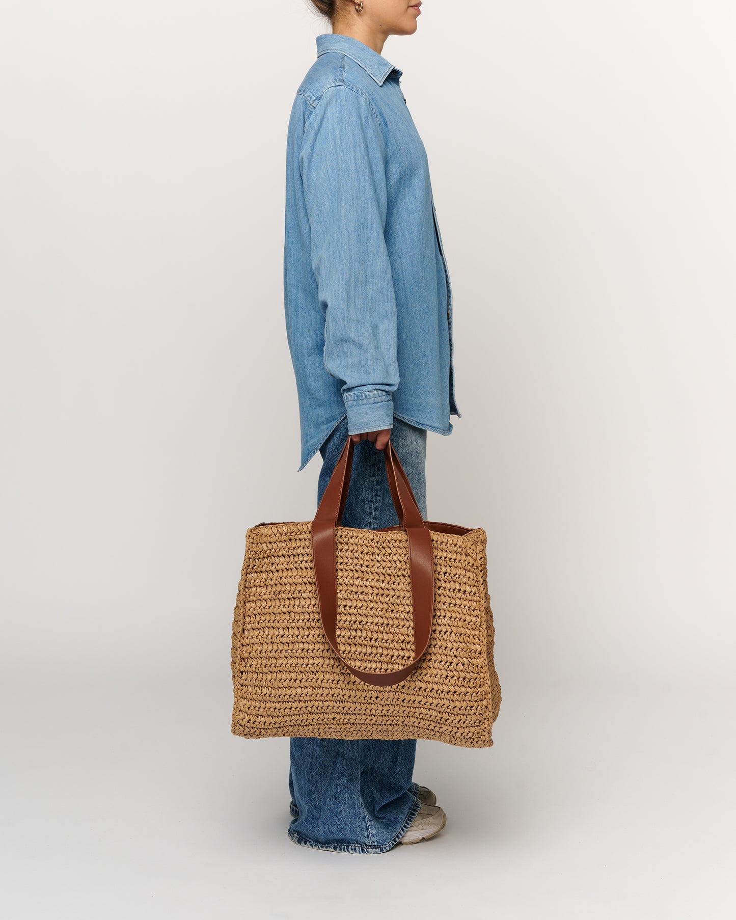 Núnoo Shopper Raffia Light Brown Maxi Light brown
