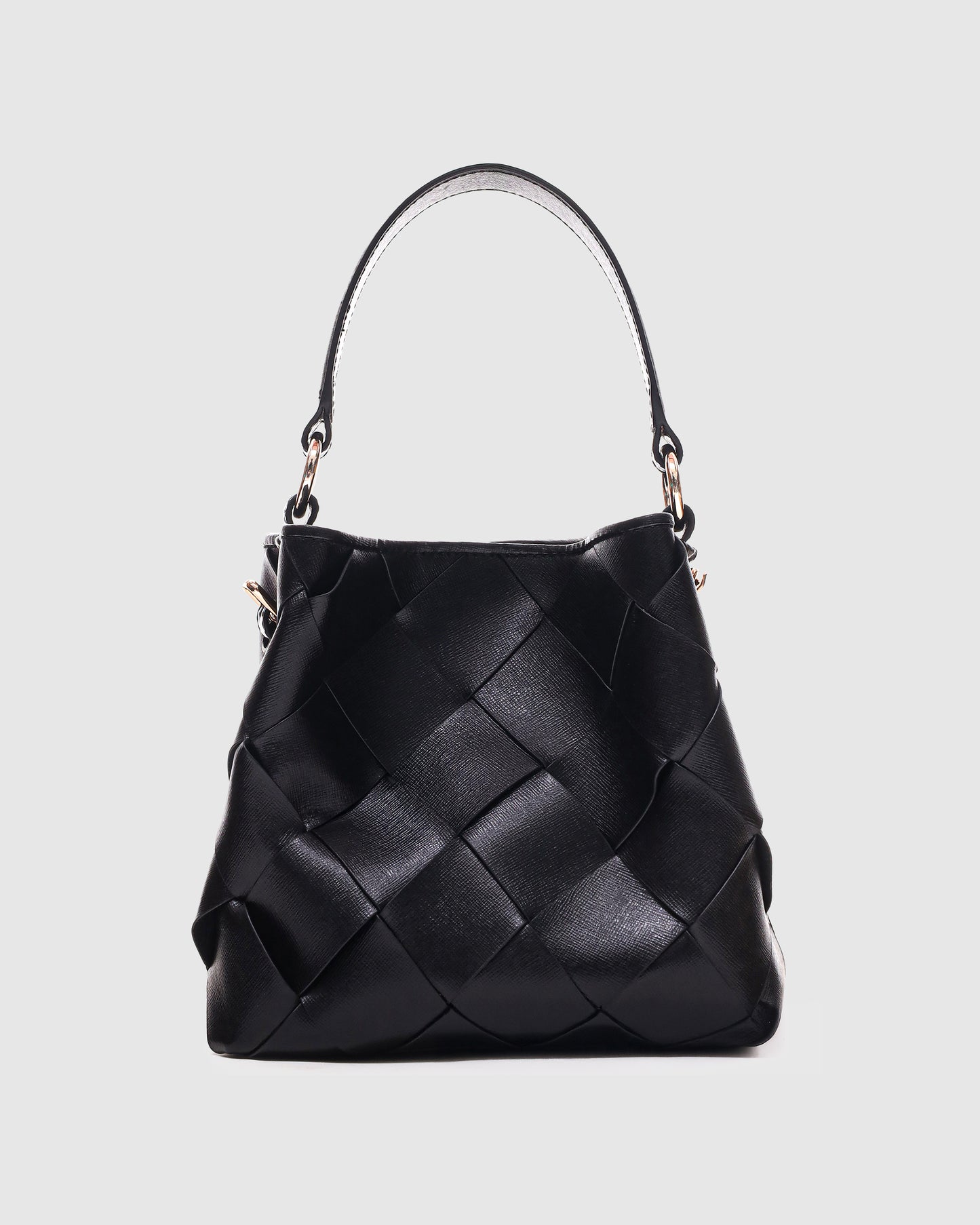 Núnoo Small Chiara Braided Florence Black w. Gold Medium Black