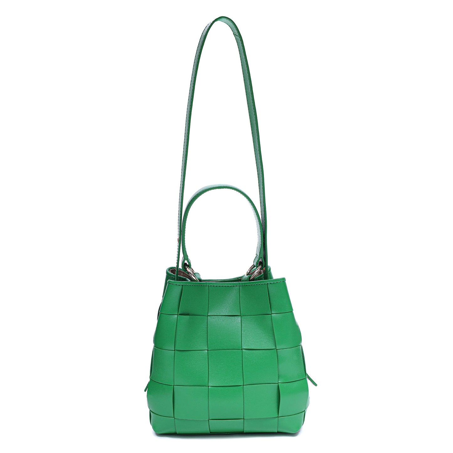 Núnoo Small Chiara Braided Florence Green w. Gold Shoulder bags Green