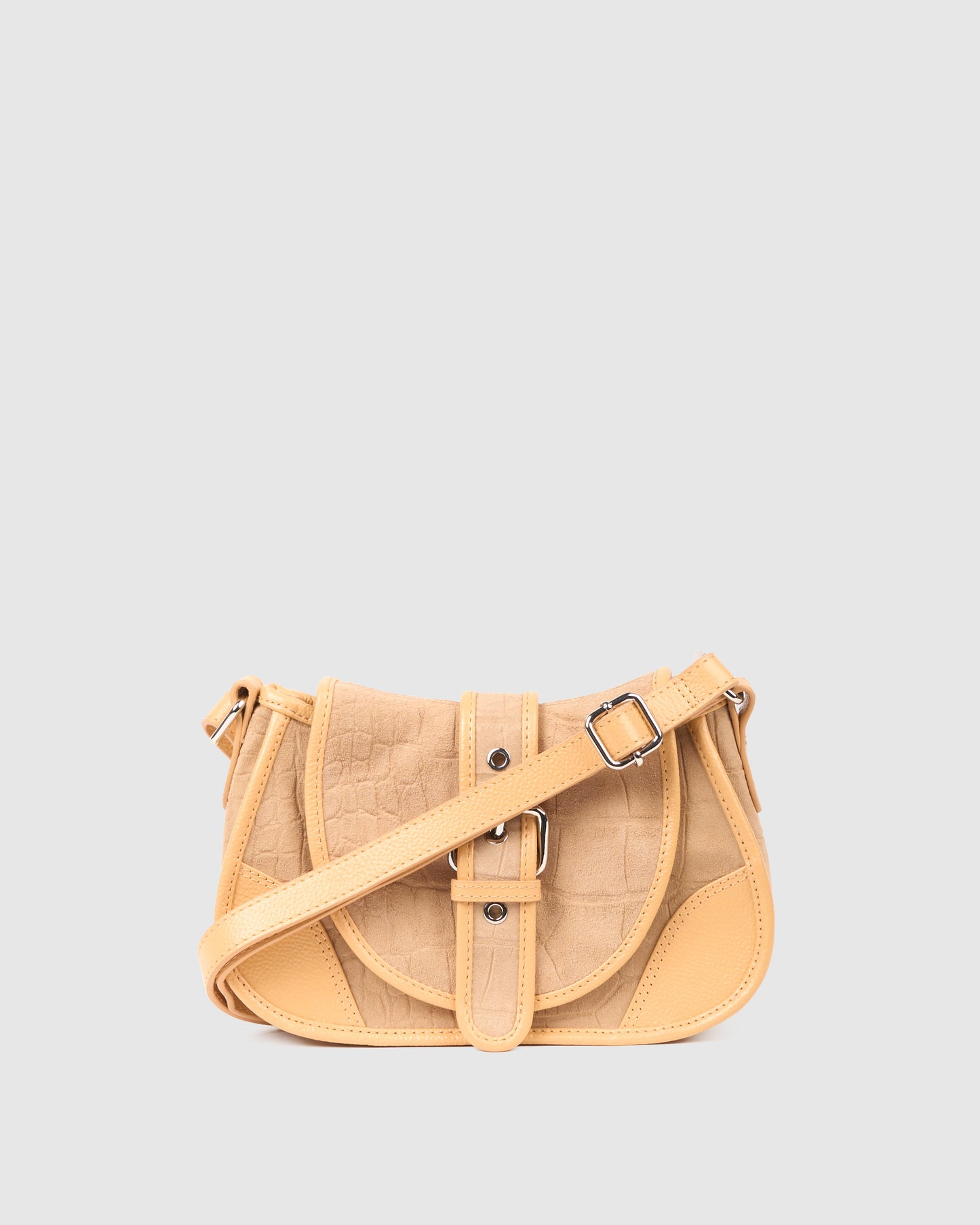 Núnoo Small Maria Scale Suede Cream Small bag Cream
