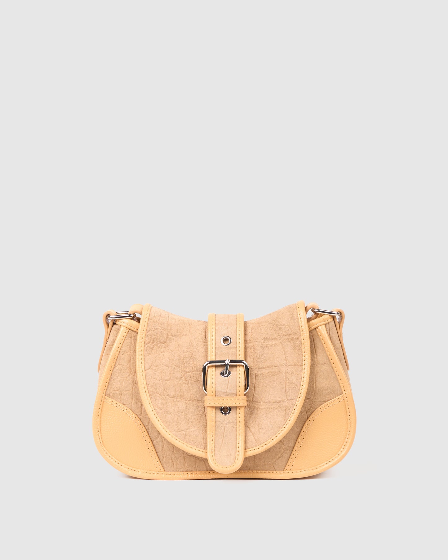 Núnoo Small Maria Scale Suede Cream Small bag Cream