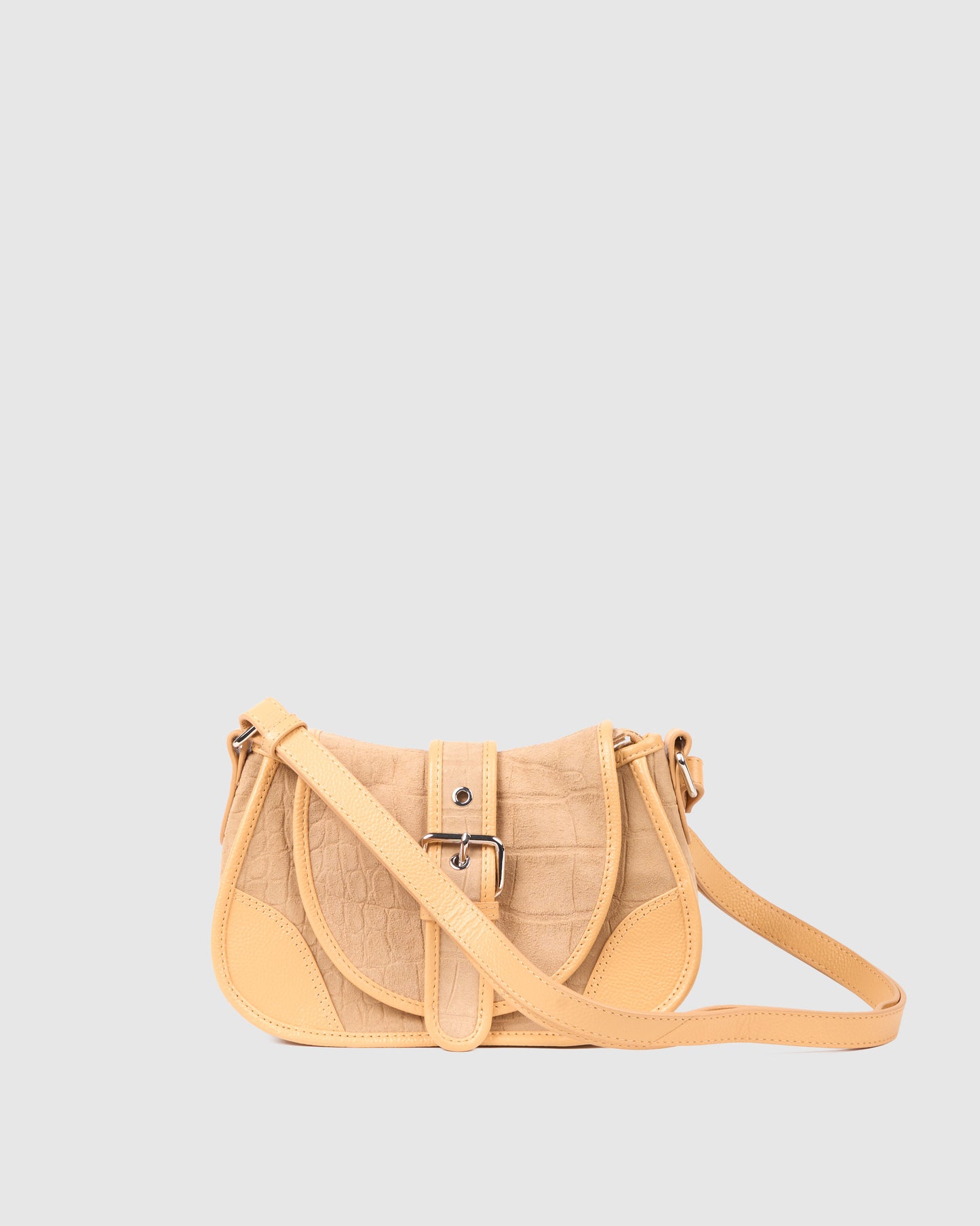 Núnoo Small Maria Scale Suede Cream Small bag Cream