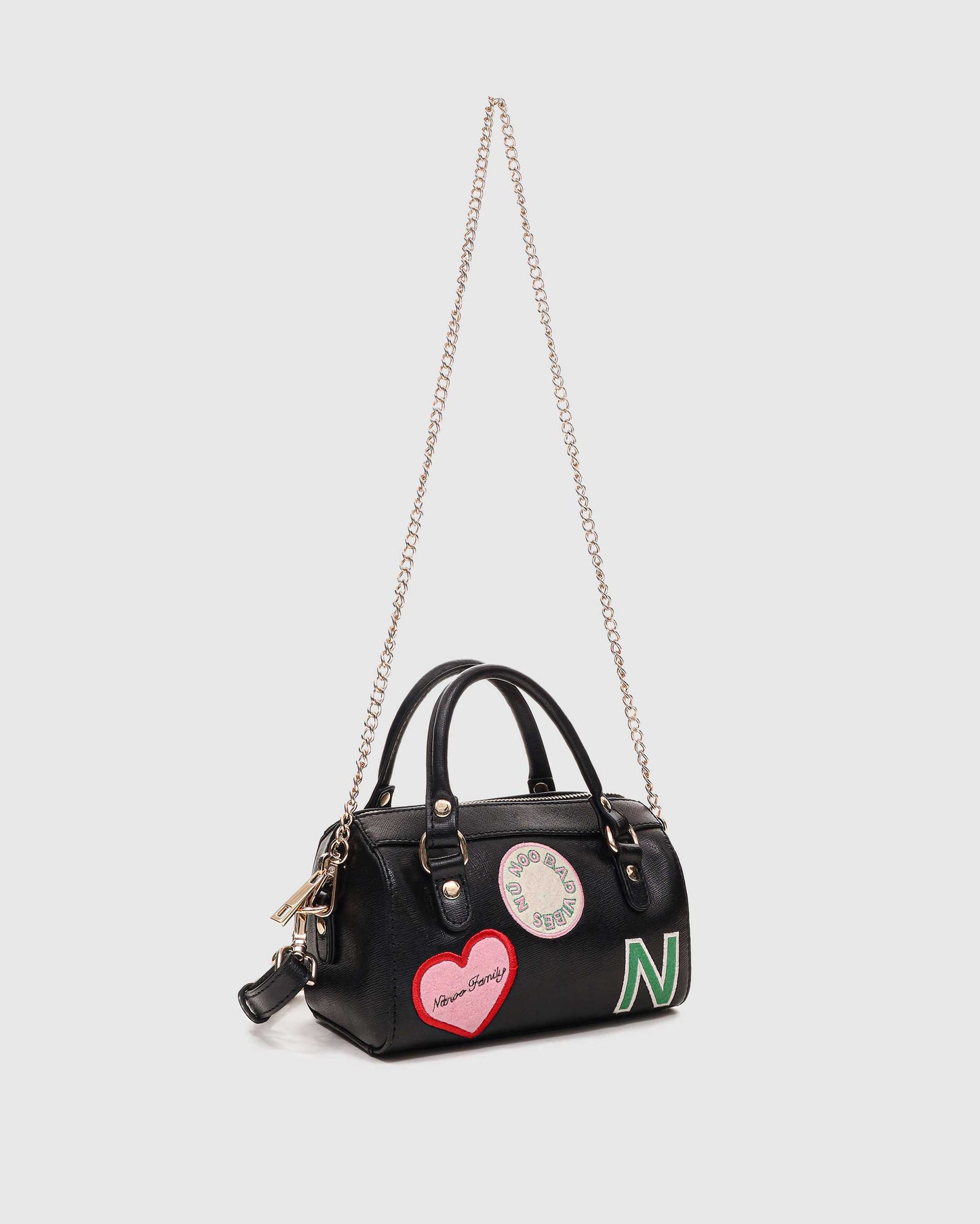 Núnoo Small Maya Details Florence Black w. Gold Small bag Black