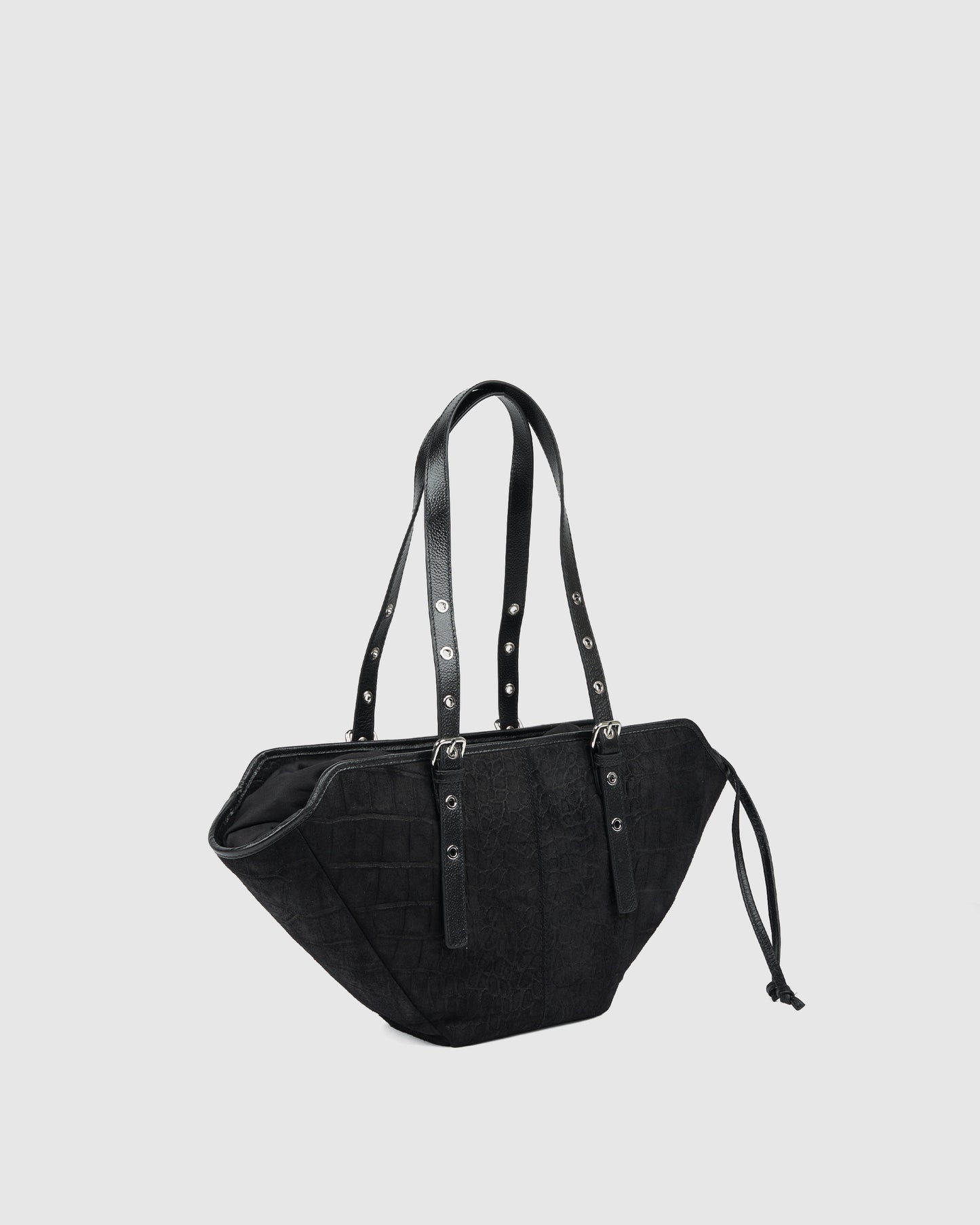 Núnoo Small Nora Scale Suede Black Medium Black