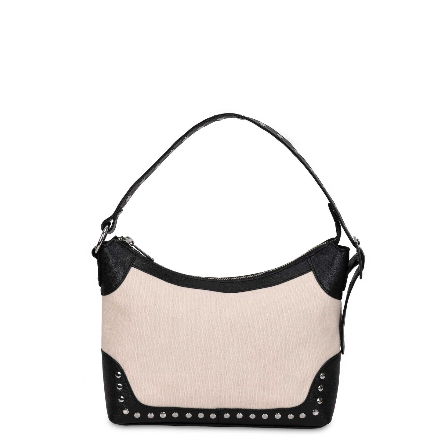 Núnoo Small Rio Rivet Canvas Leather Off White Medium Off white