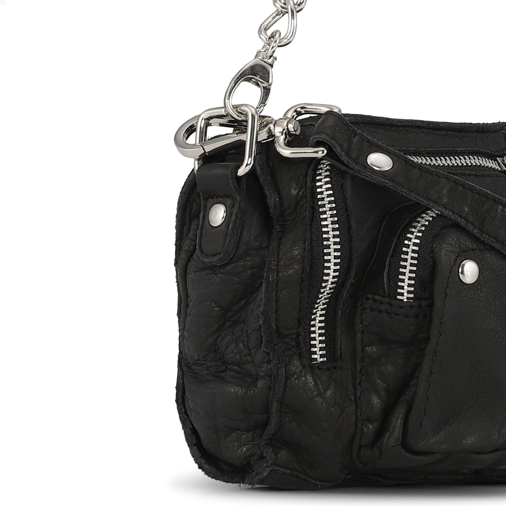 Núnoo Stine chain washed black Crossbody