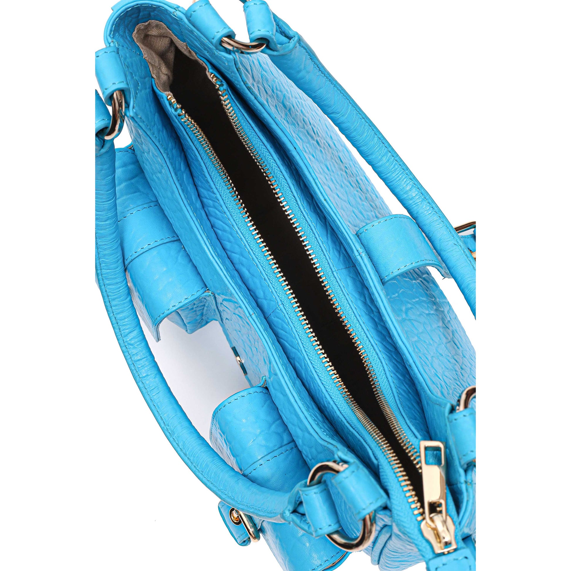 Núnoo Alva New Zealand Bright Blue w. Gold Shoulder bags Bright Blue