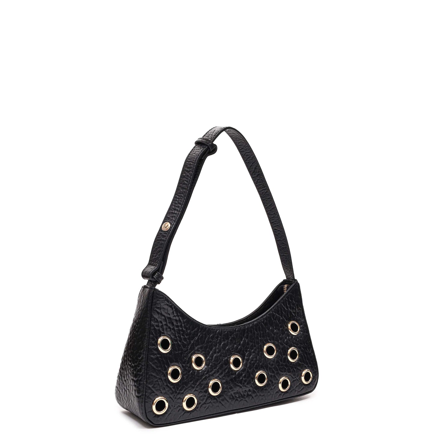 Núnoo Apollo 2 Eyelet New Zealand Black w. Gold Shoulder bags Black