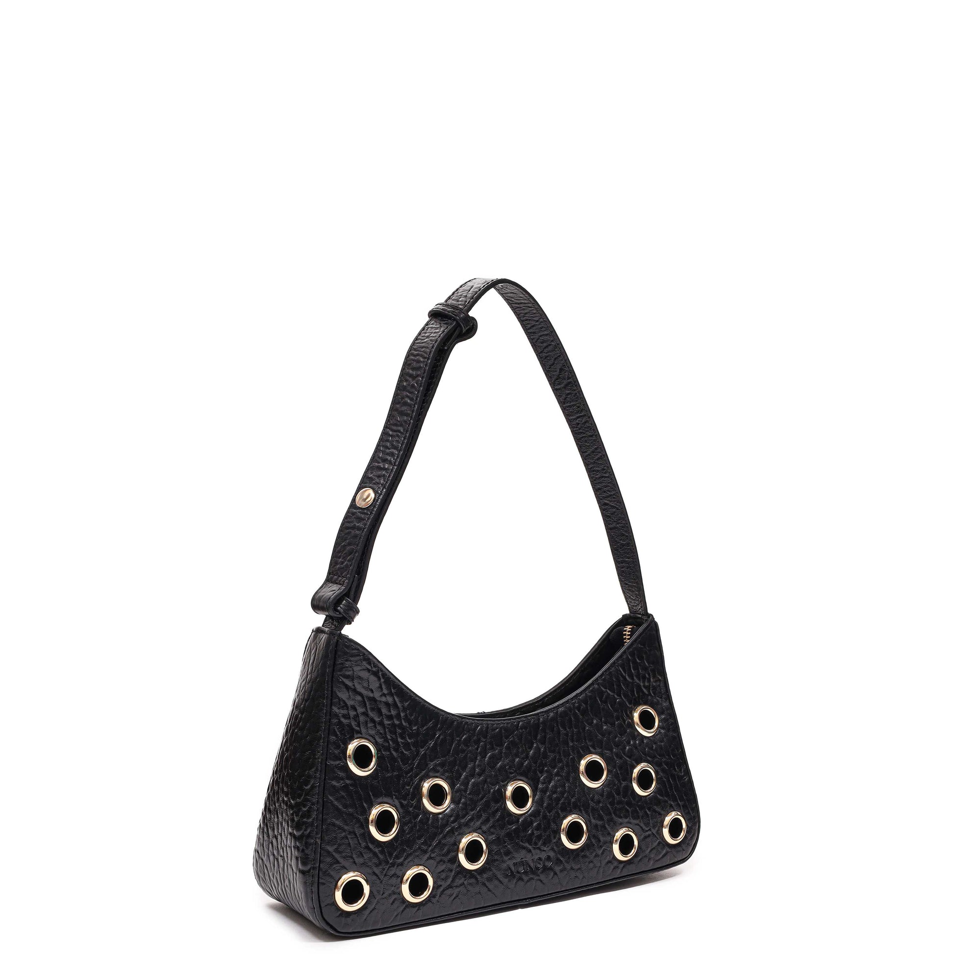 Núnoo Apollo 2 Eyelet New Zealand Black w. Gold Shoulder bags Black