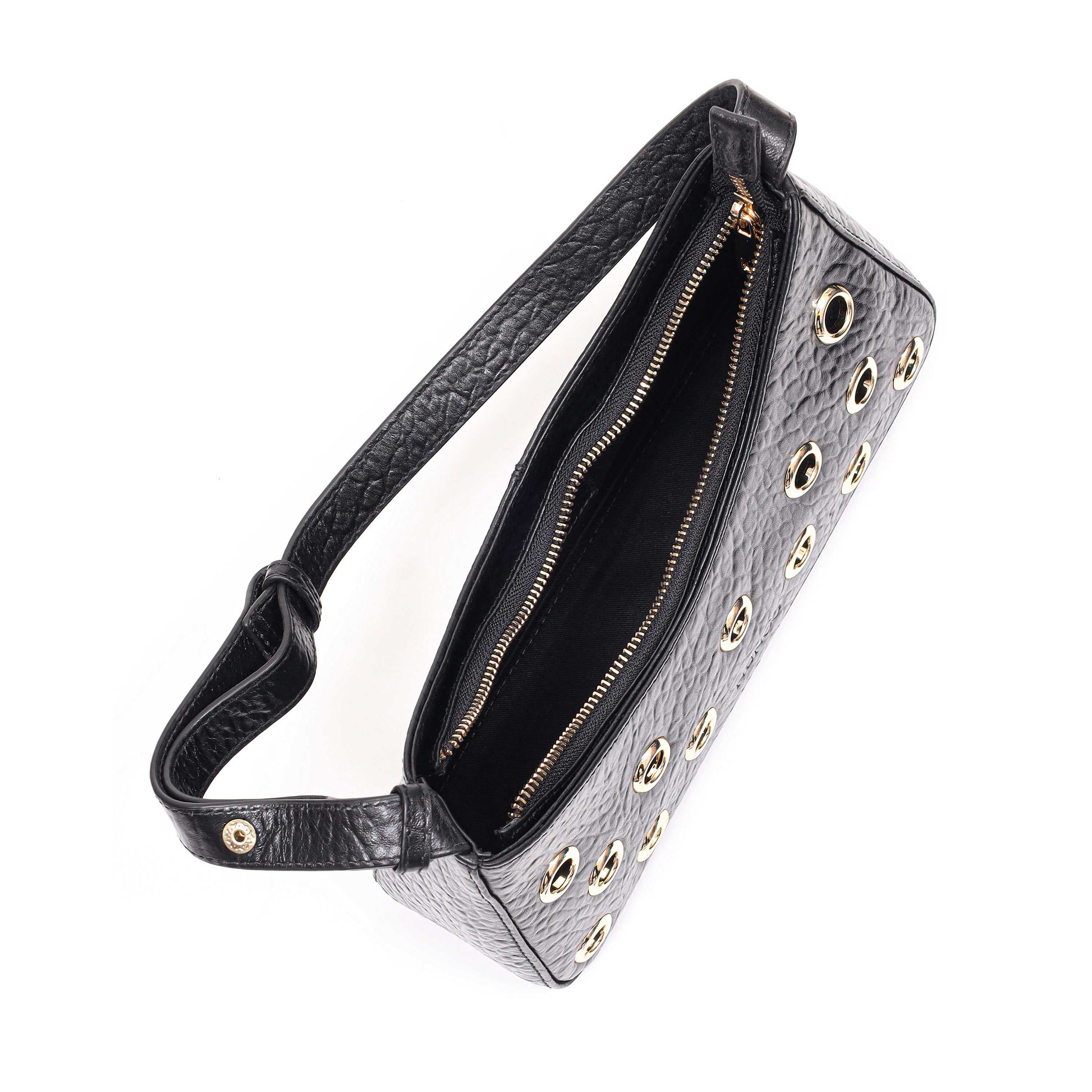 Núnoo Apollo 2 Eyelet New Zealand Black w. Gold Shoulder bags Black