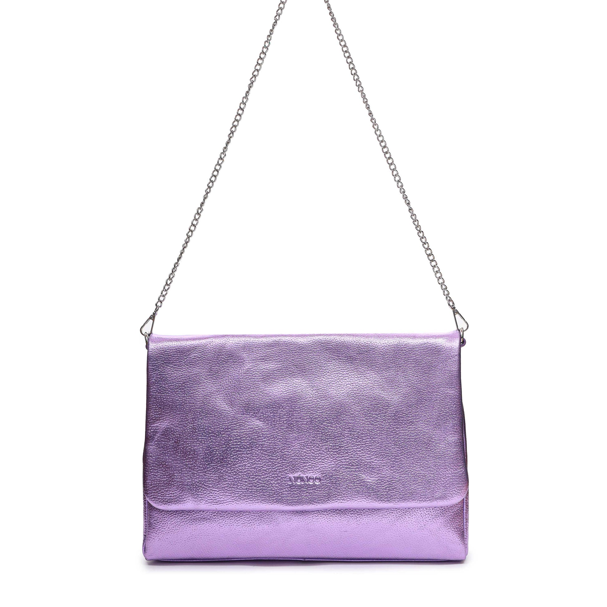 Núnoo Ariana Metallic Purple Shoulder bags Purple