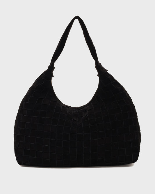 Núnoo Big Dandy Braided Suede Black w. Gold Large Black
